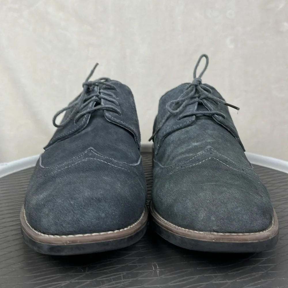 Bruno Marc Urban Suede Leather Lace Up Wingtip Dress Shoes Gray Size 15